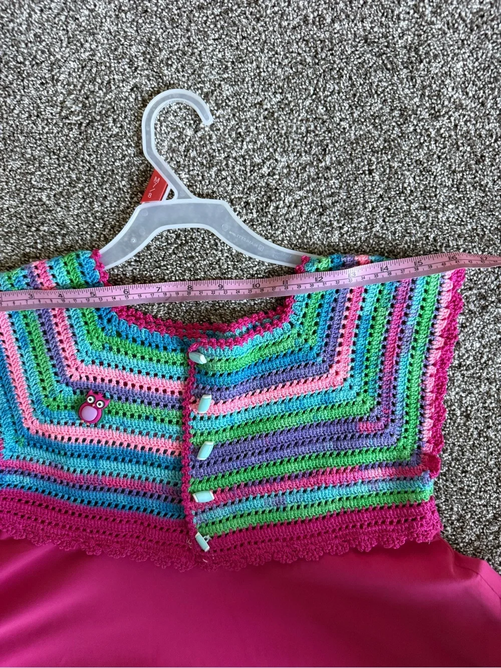 Handmade Girls Crochet & Fabric Dress – Size 4–6 Years – One of a Kind